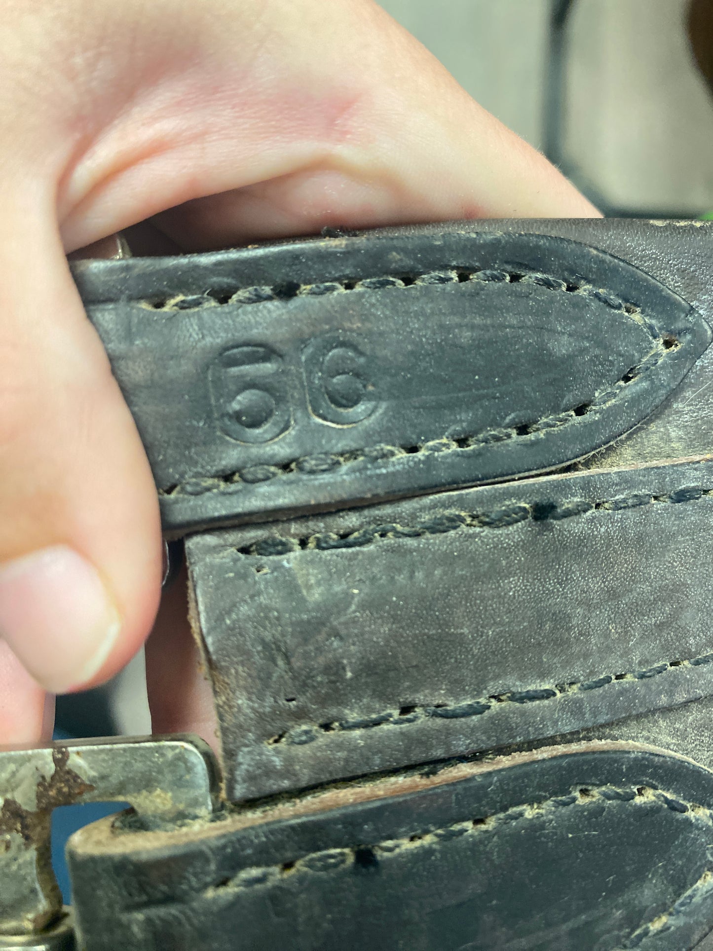 56” Brown Leather Girth