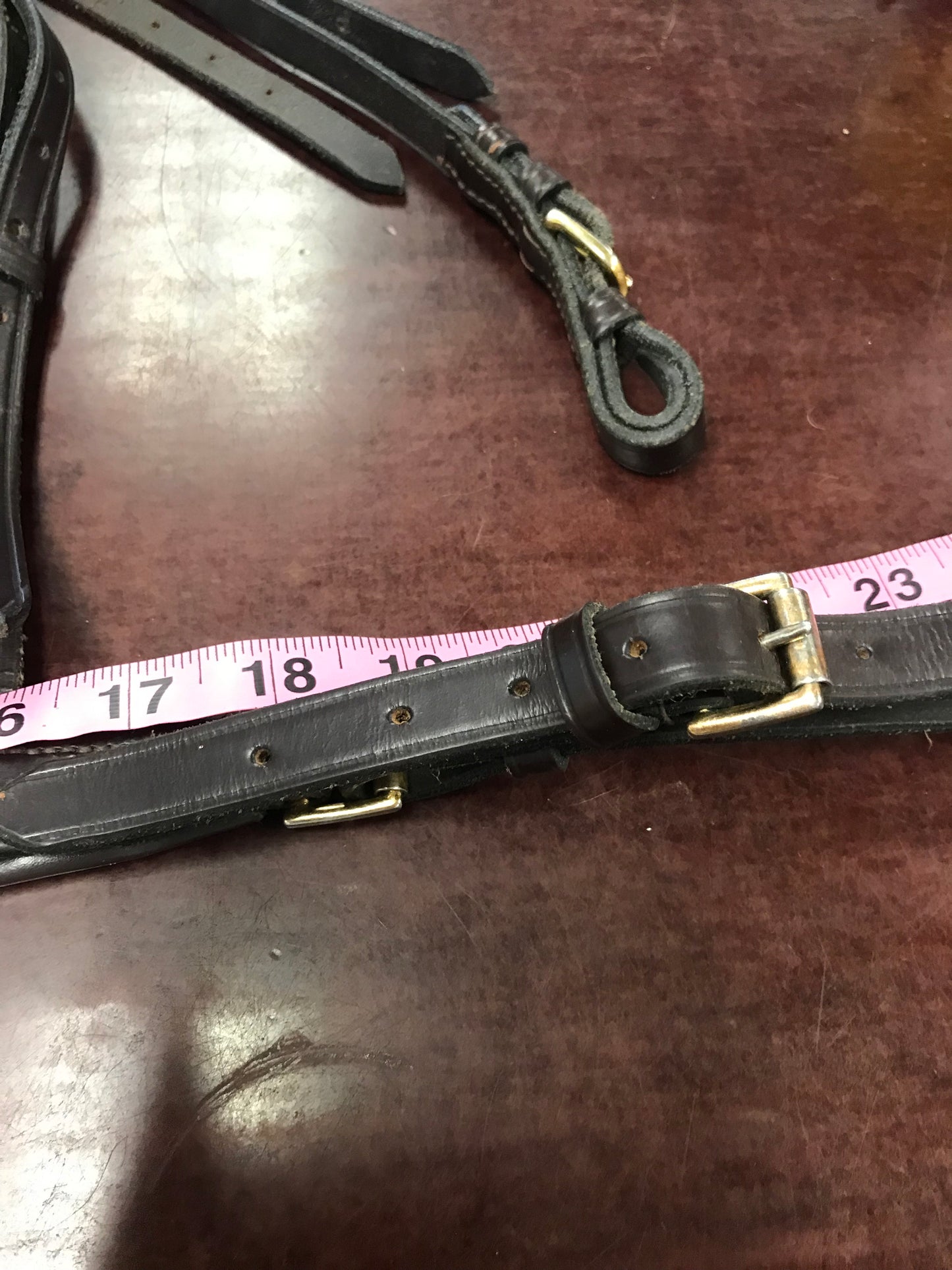 F Brown dressage crank noseband bridle