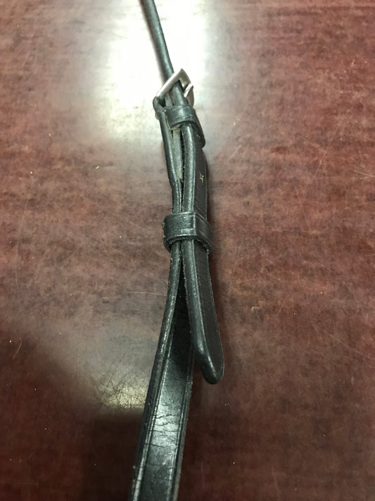 Cob shiny black crank noseband padded