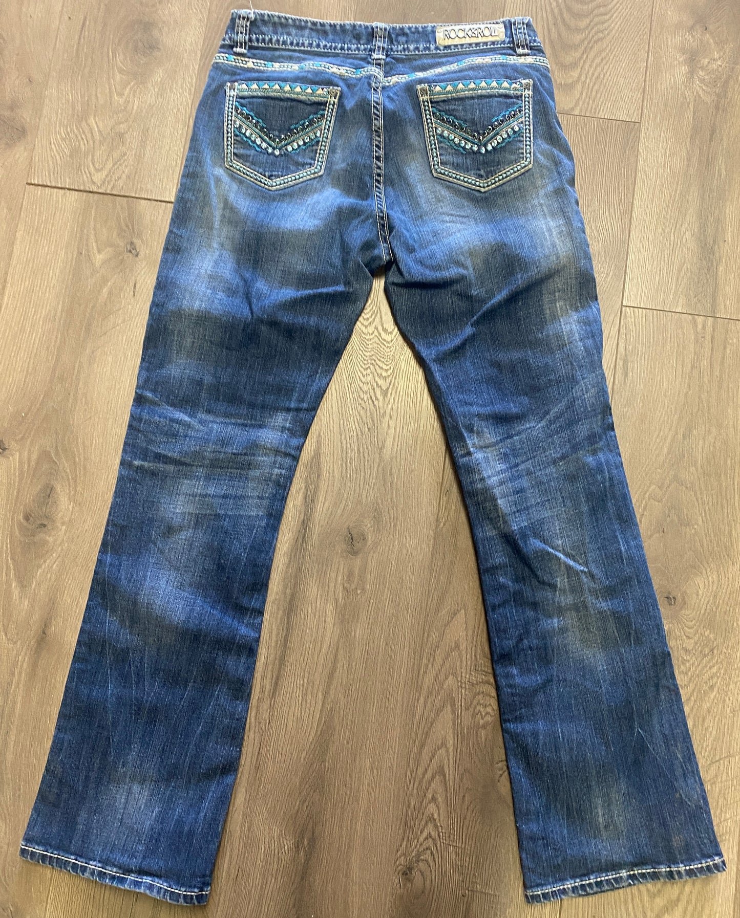 33x34 Rock & Roll Mid Rise Bootcut Jeans