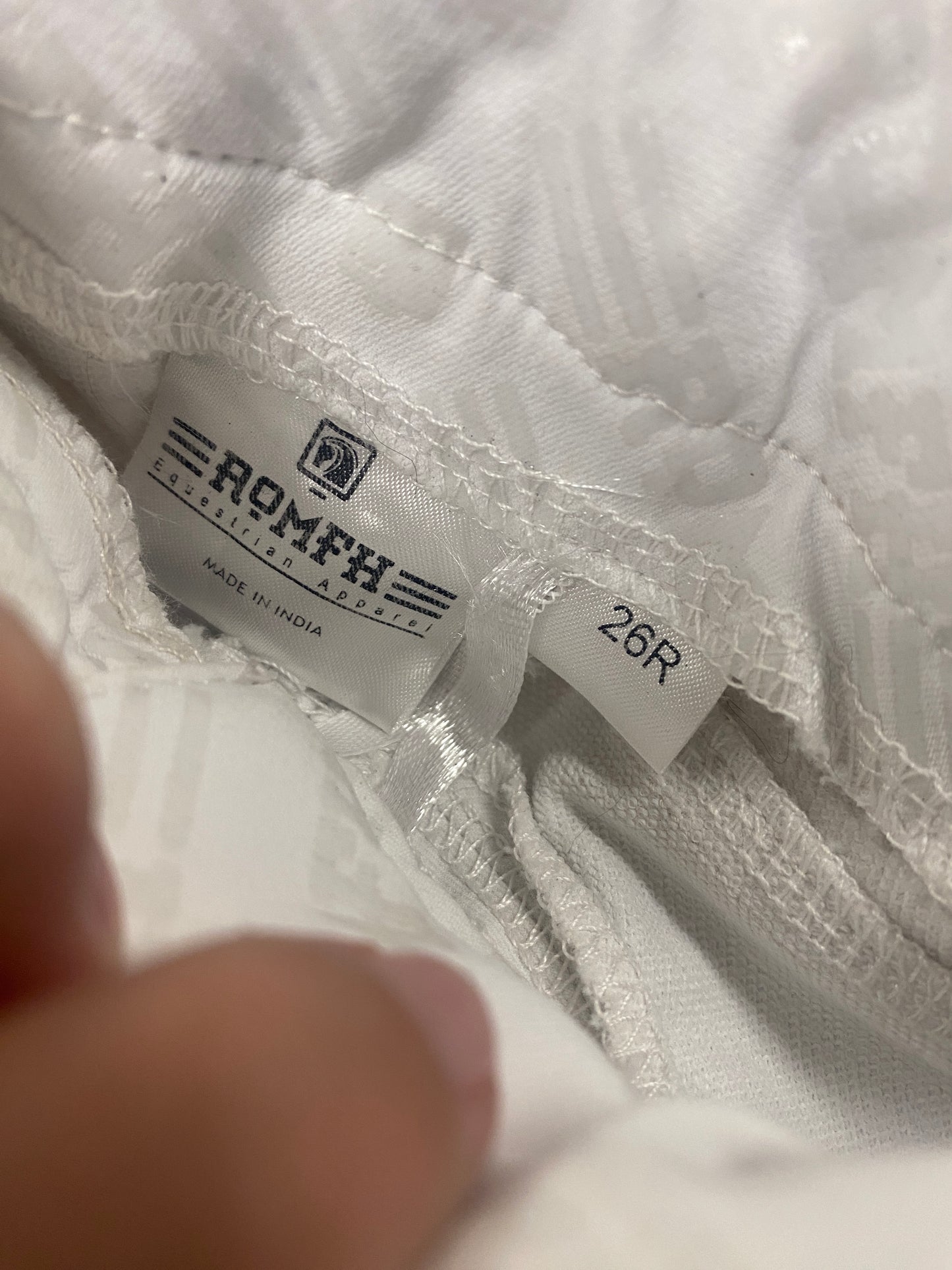 26R White ROMFH Breeches