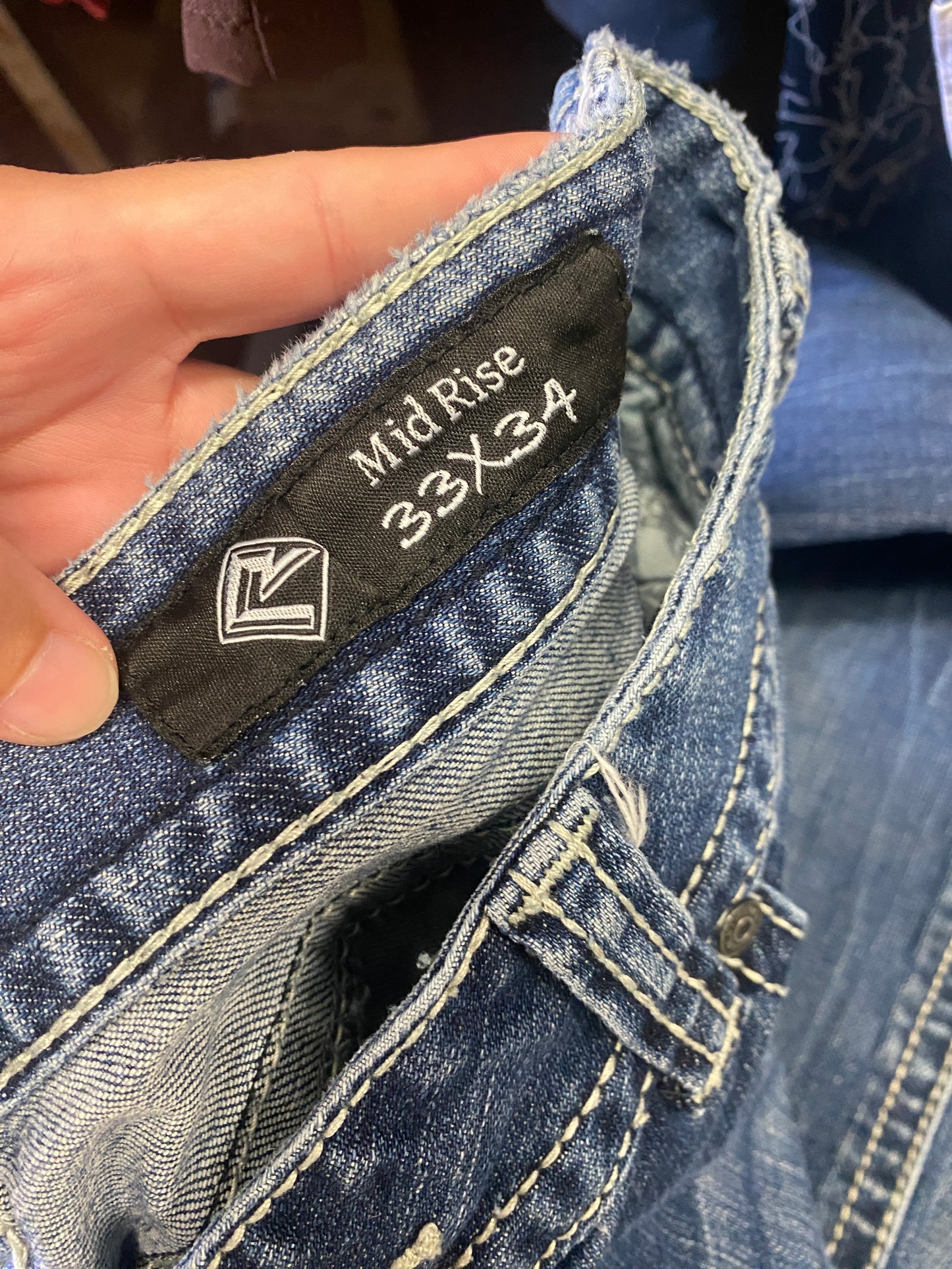 33x34 Rock & Roll Mid Rise Bootcut Jeans
