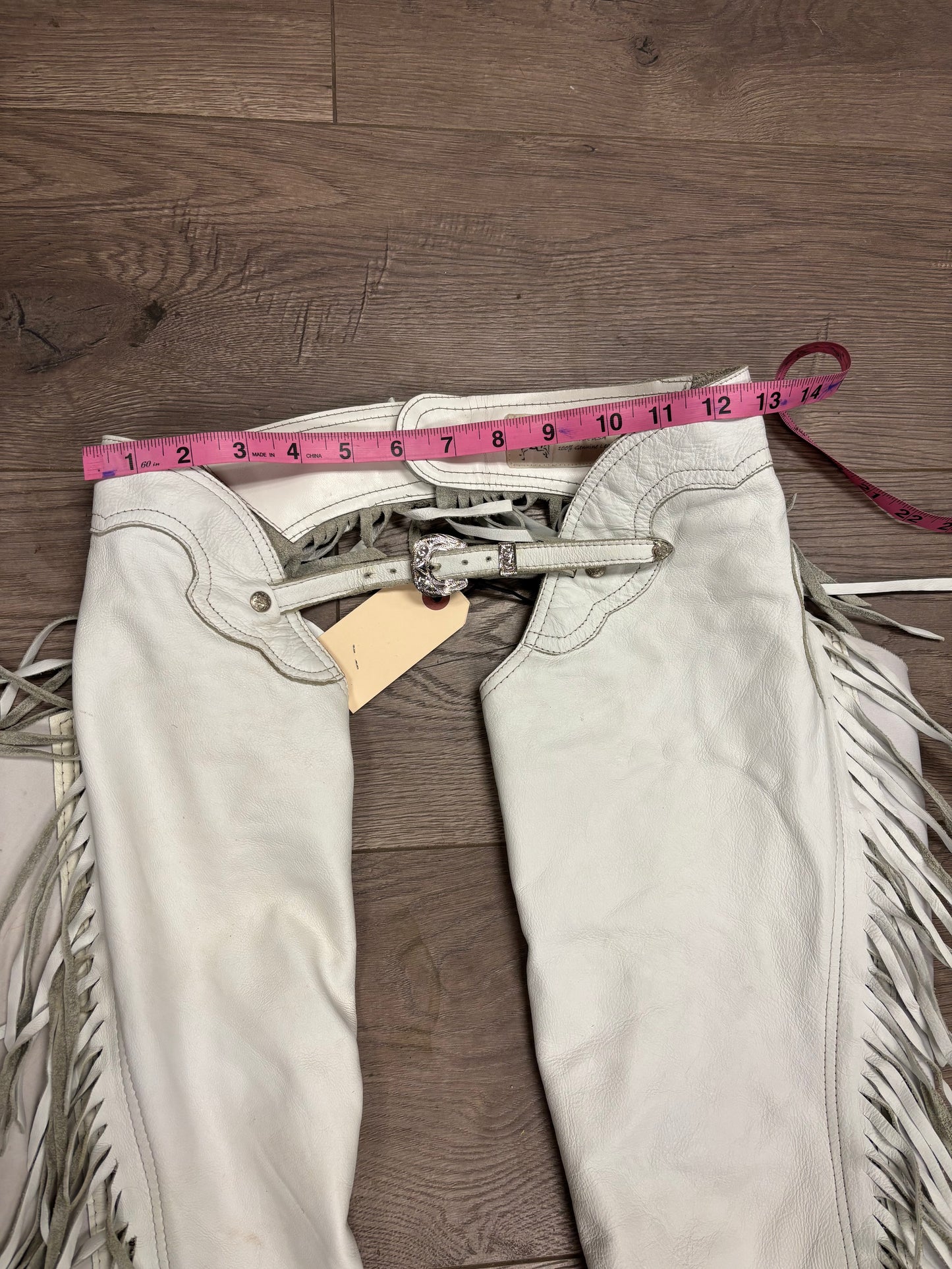 Small White Full Leather Chaps