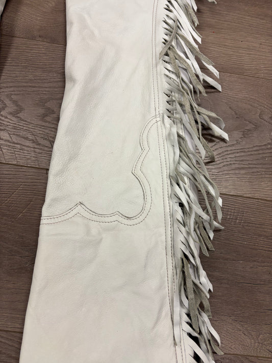Small White Full Leather Chaps