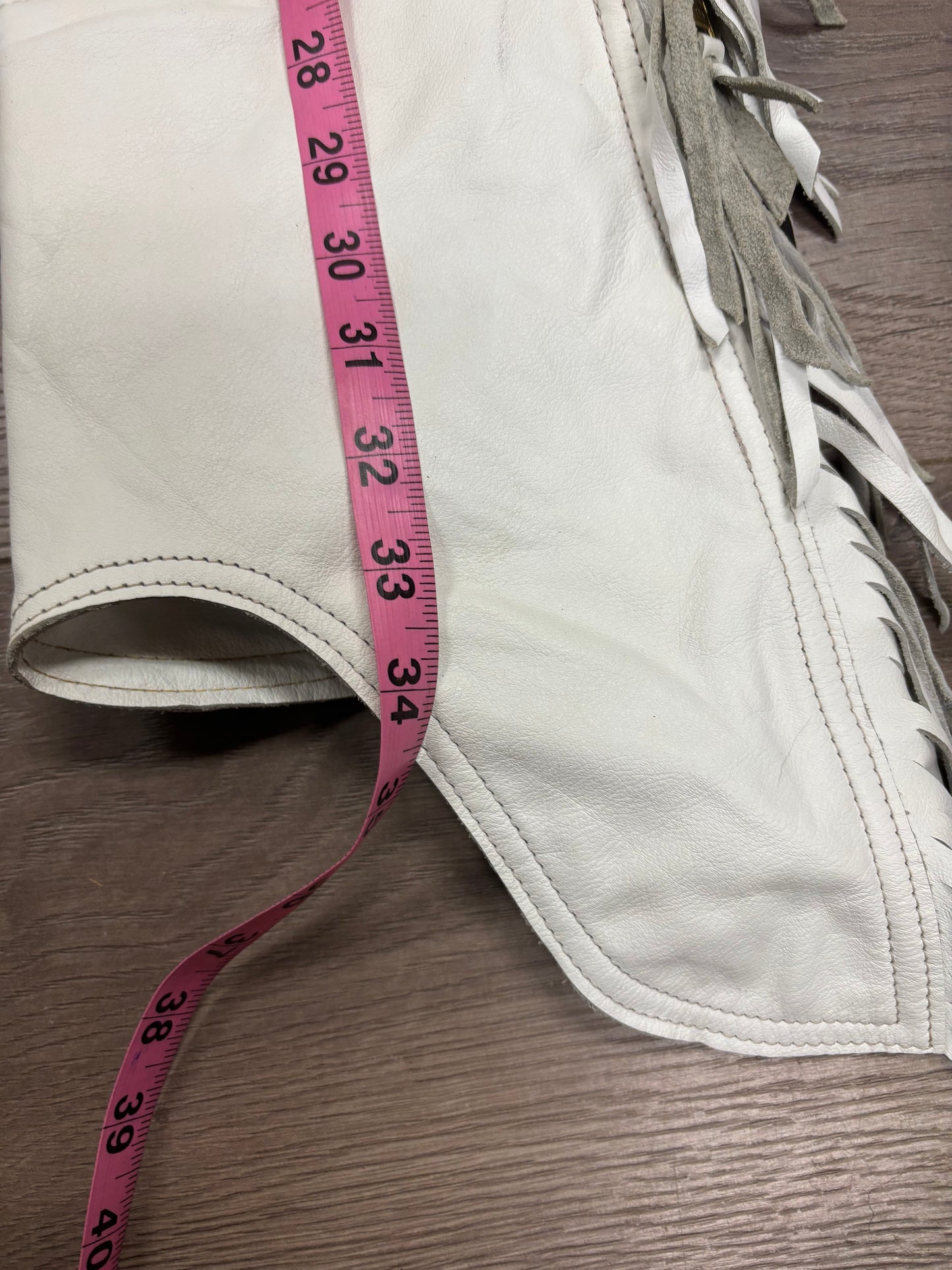 Small White Full Leather Chaps