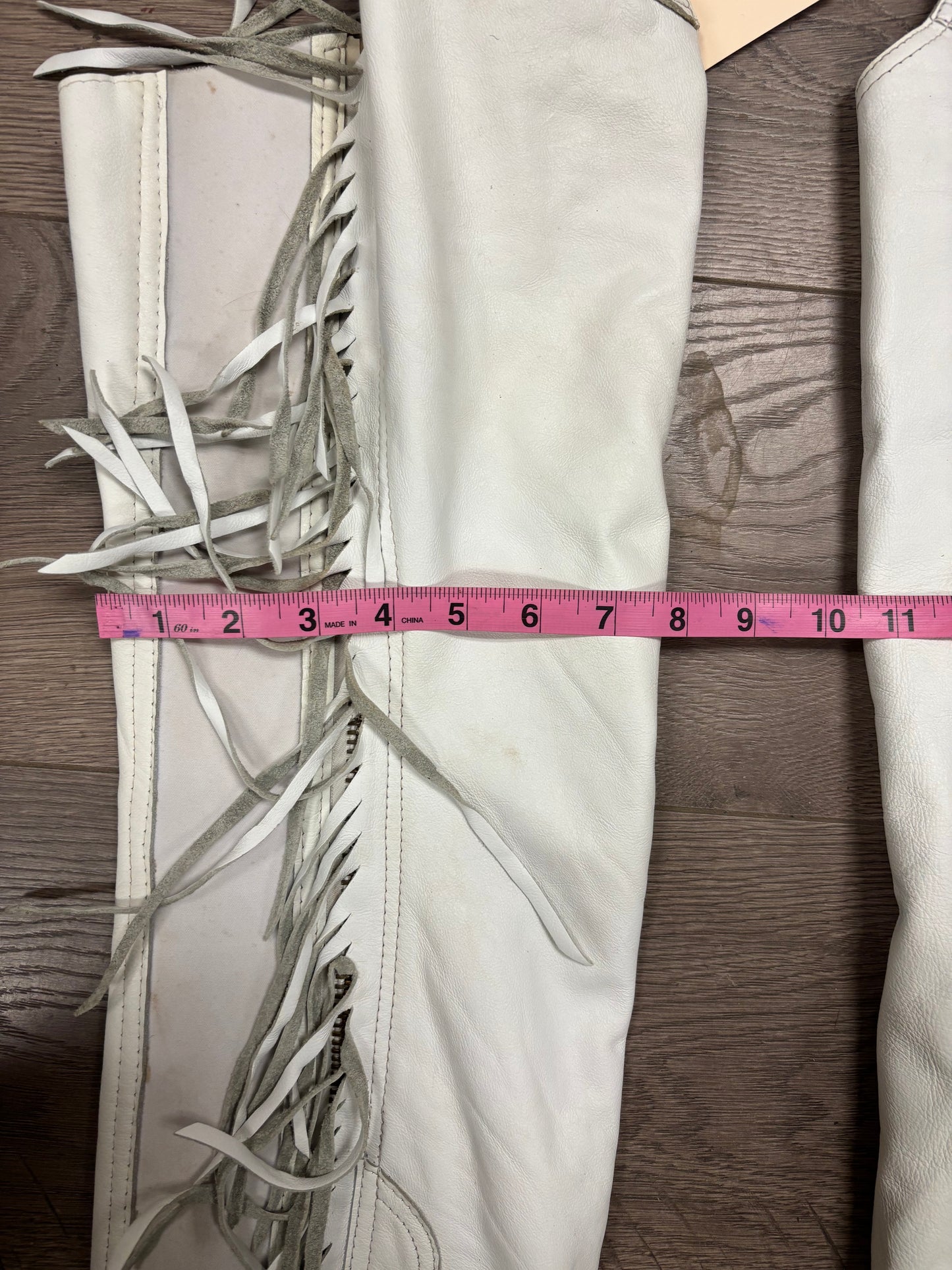 Small White Full Leather Chaps