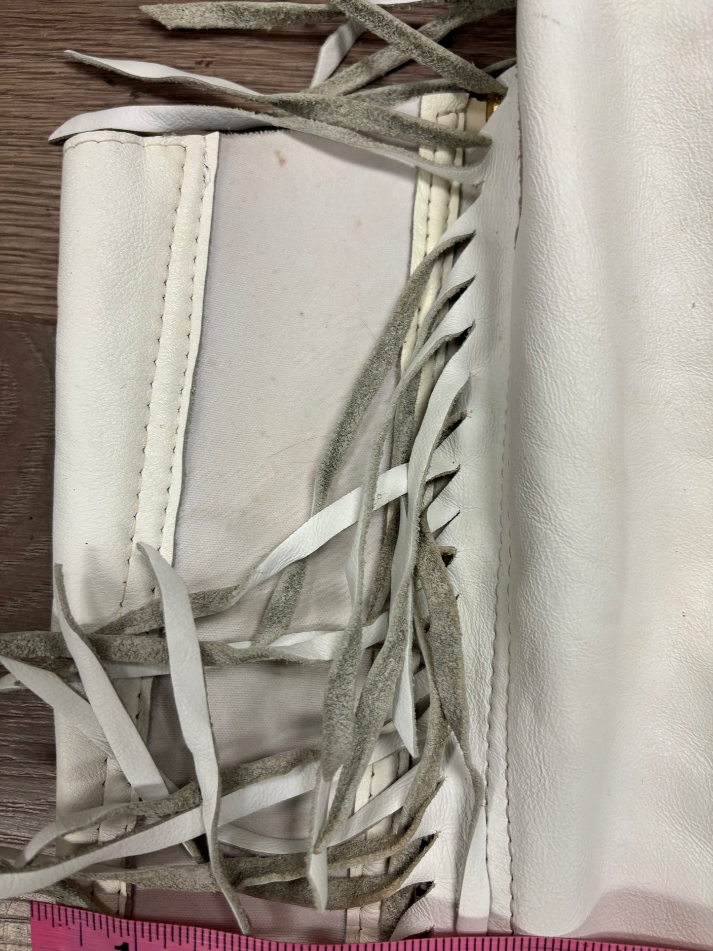 Small White Full Leather Chaps