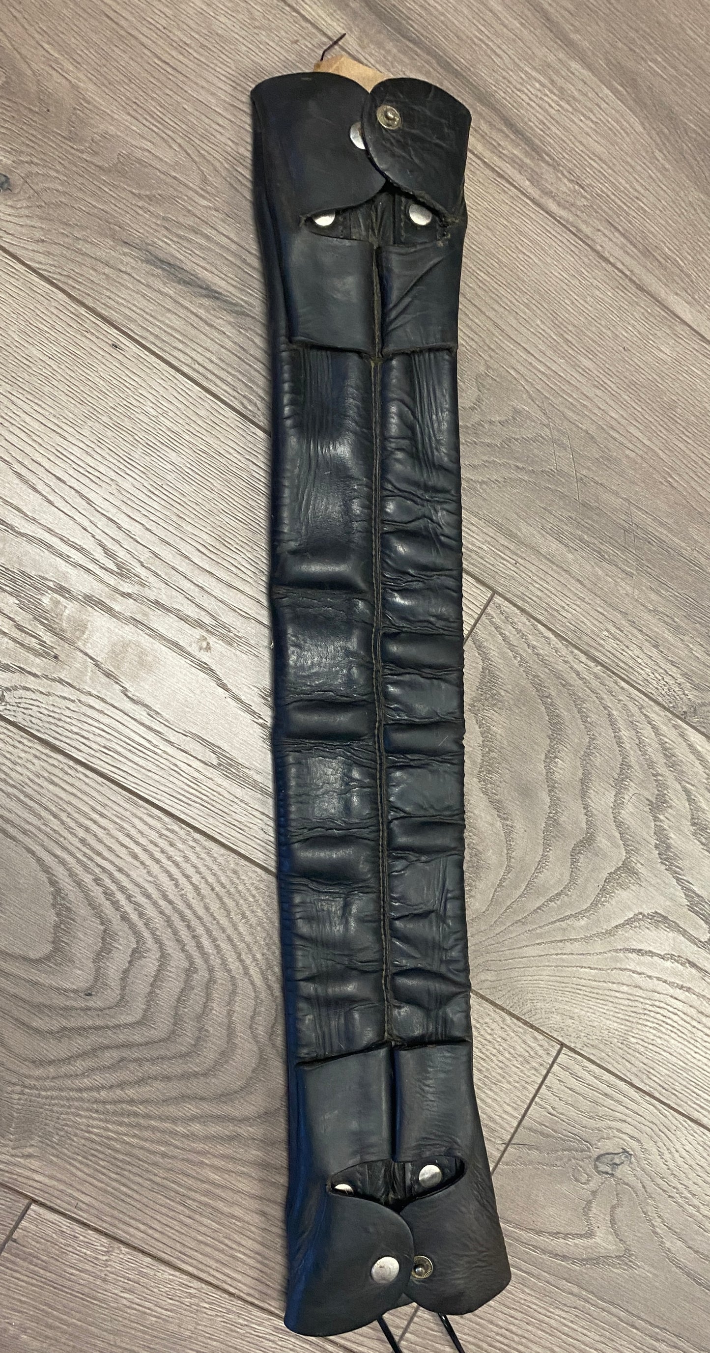 24” Black Leather Dressage Girth