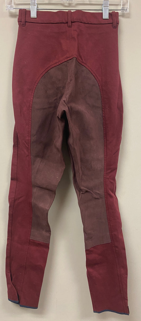 24 EquiComfort Burgundy Full Seat Breeches