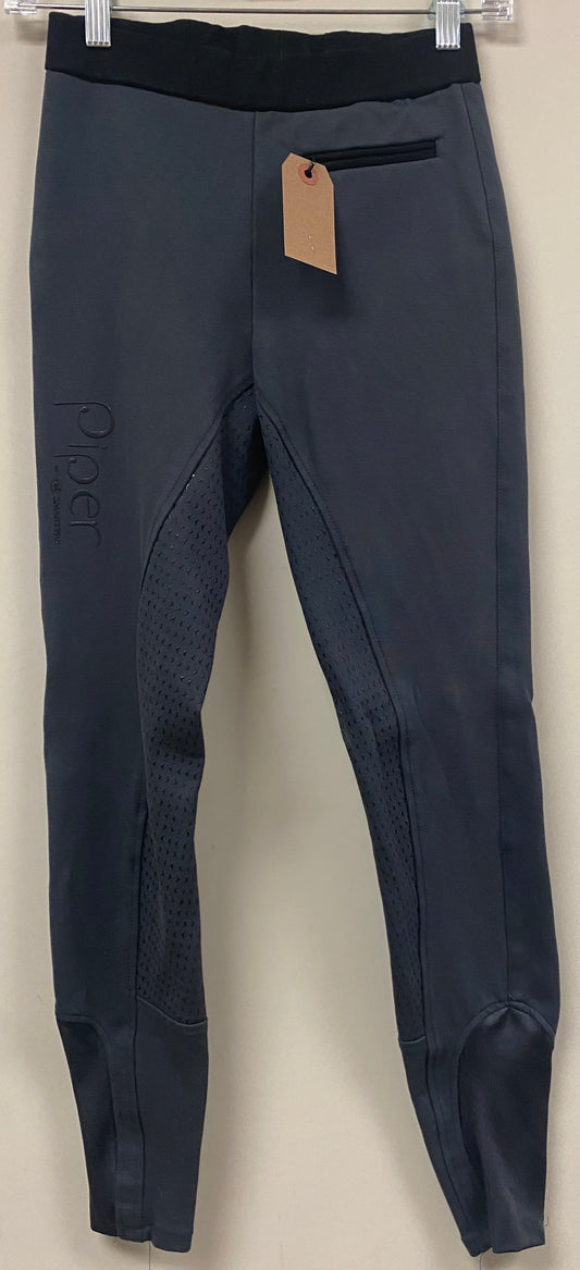 24R Piper Black Full Seat Pull On Breeches