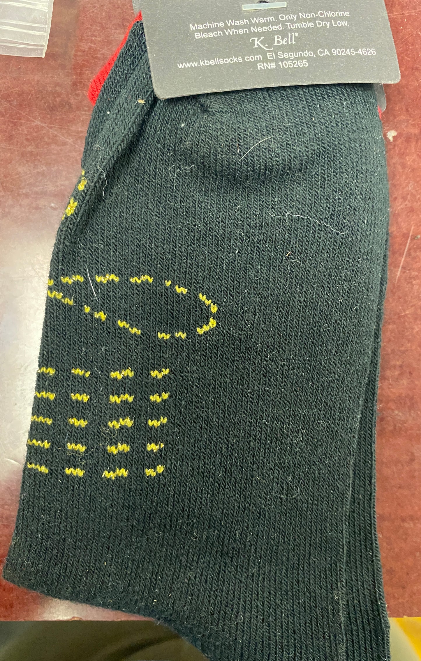 Red/Black K. Bell Socks