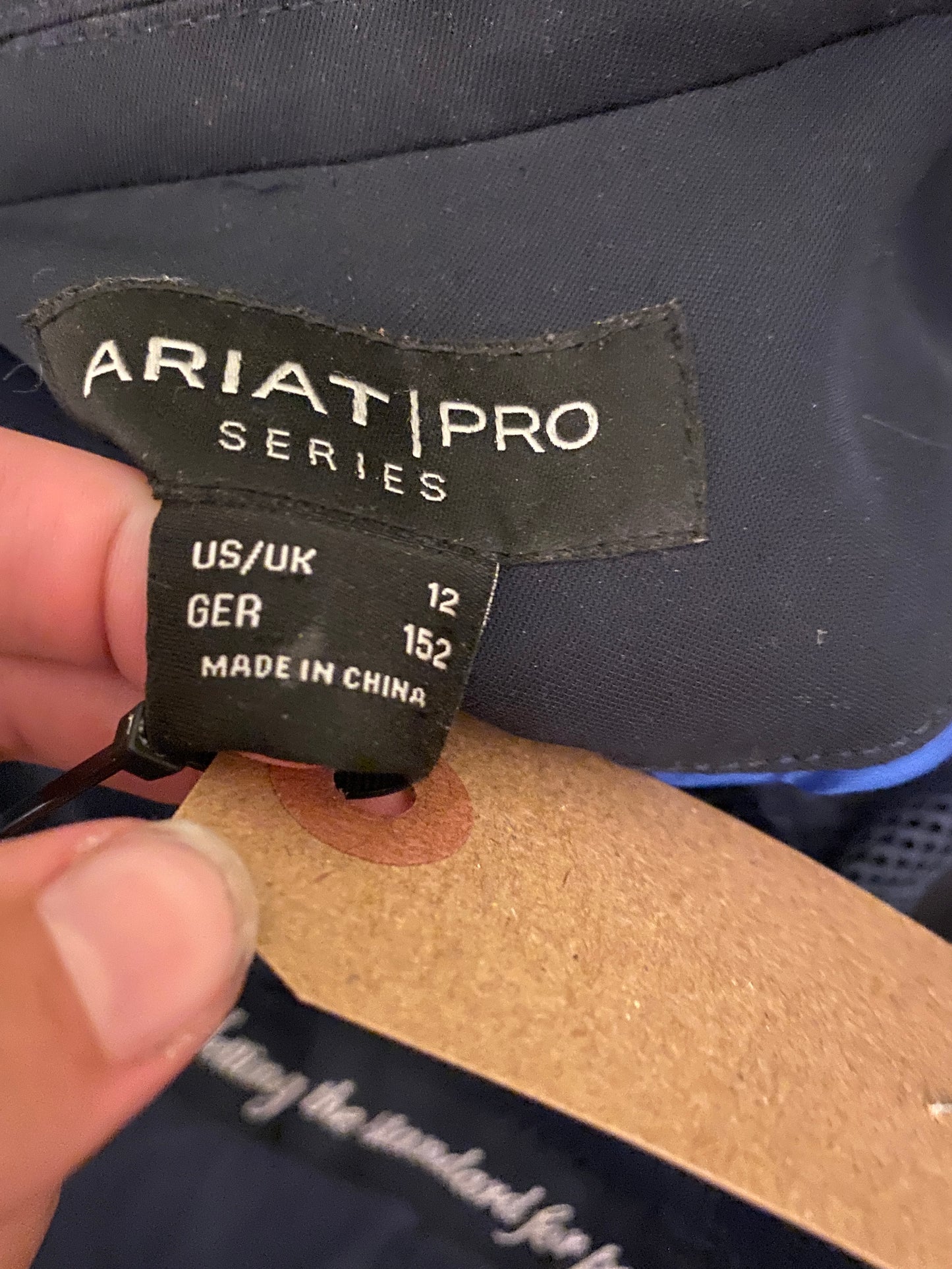 12 Kids Ariat Pro Series Navy Hunt Coat