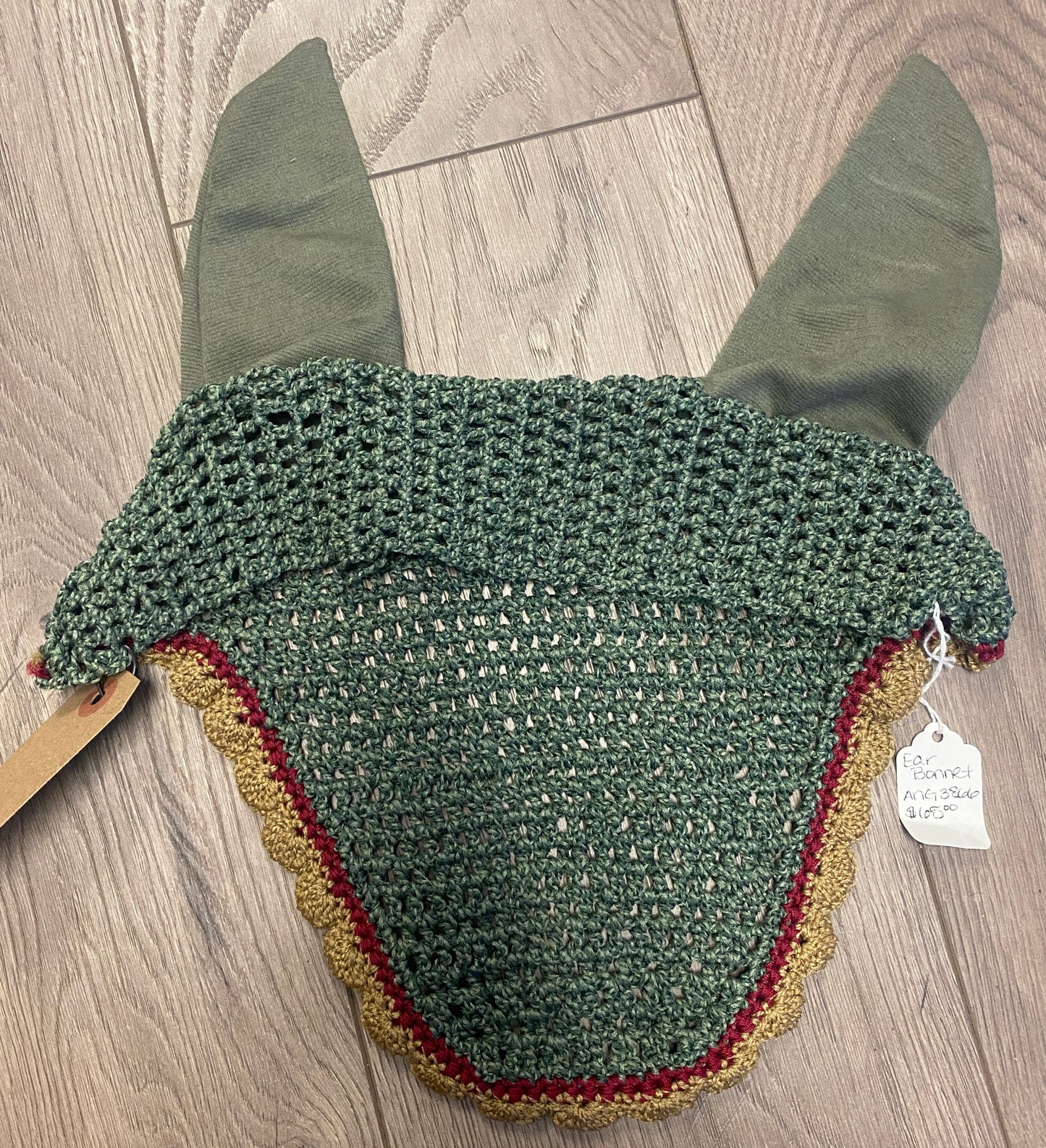 Green/Red/Gold Ear Bonnet