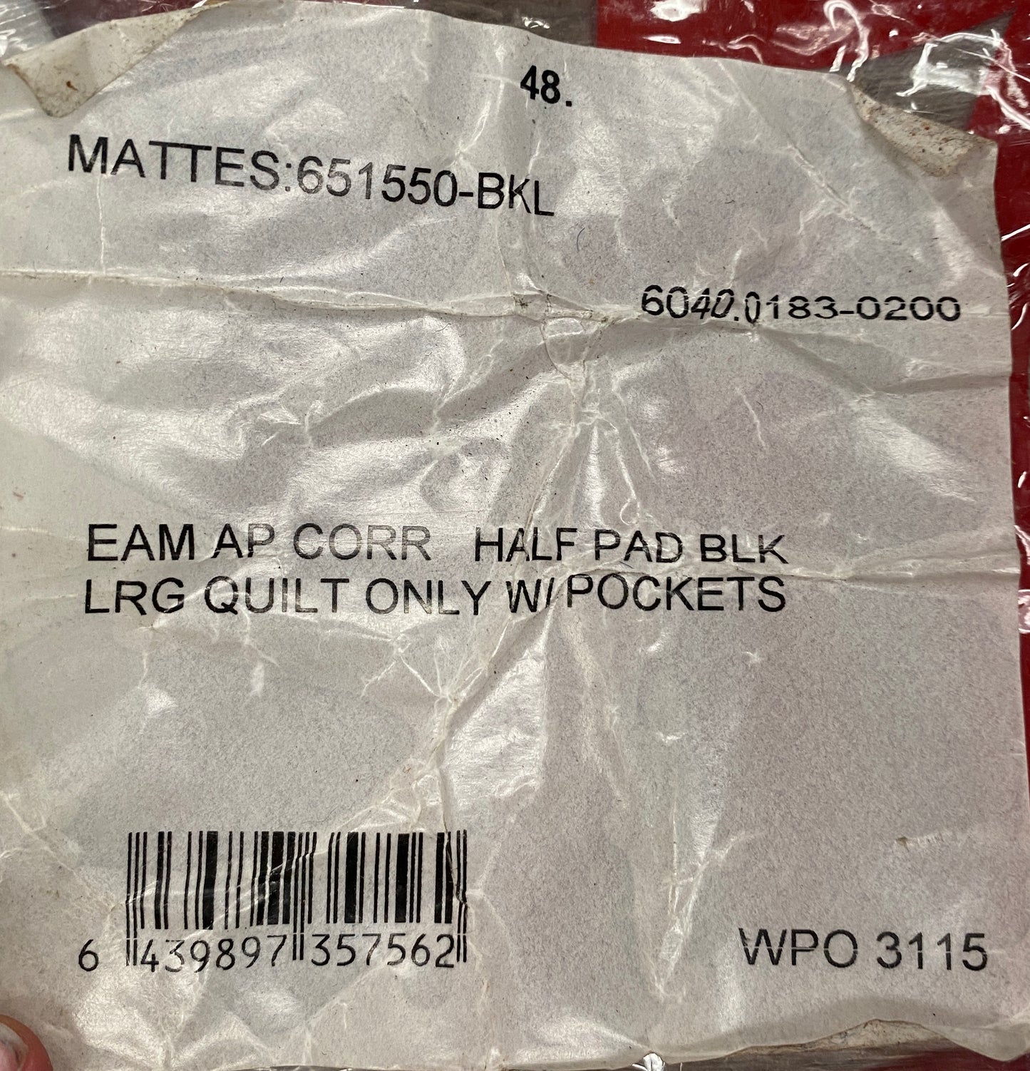 Large All Purpose Mattes Black Shimmable Correction Half Pad