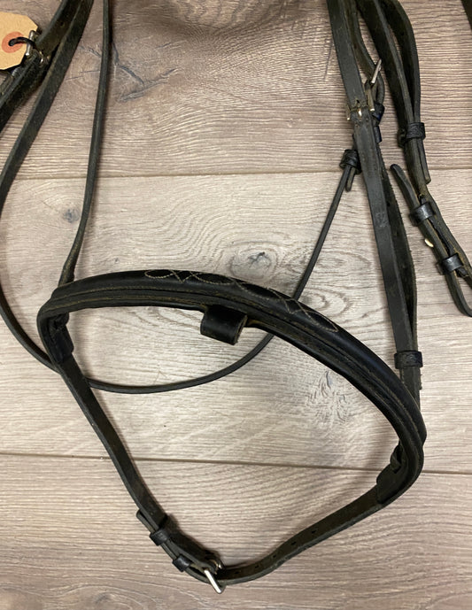 Full/Horse Black Stubben Fancy Stitch Bridle