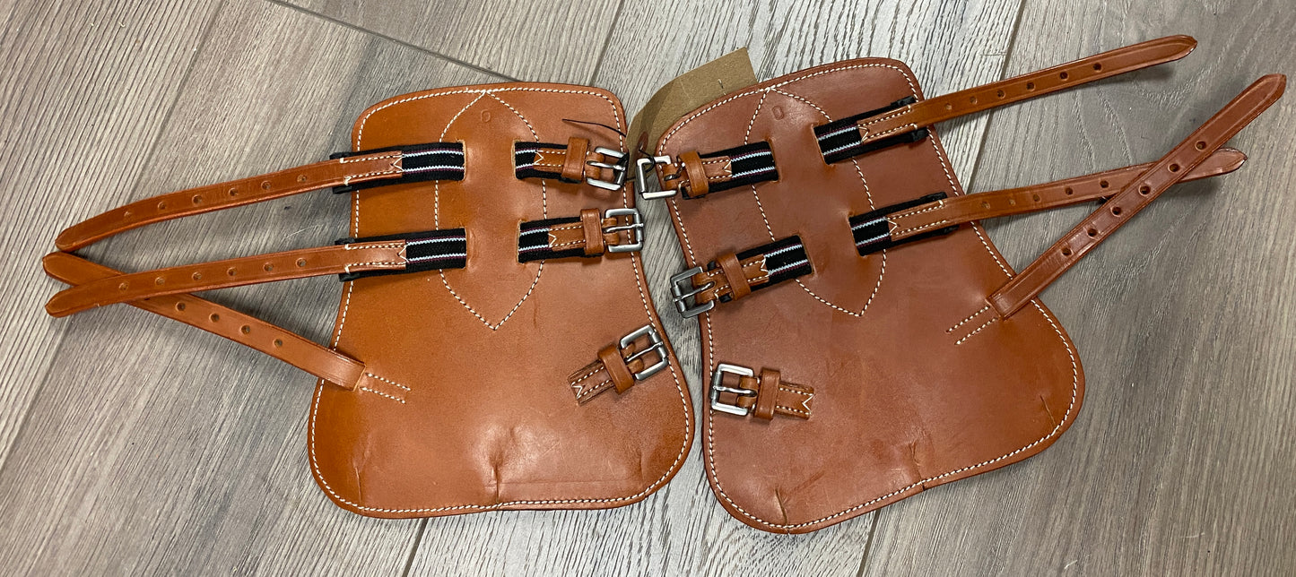 Sz 0 Leather Equination Neoprene Lined Open Front EQ Boots