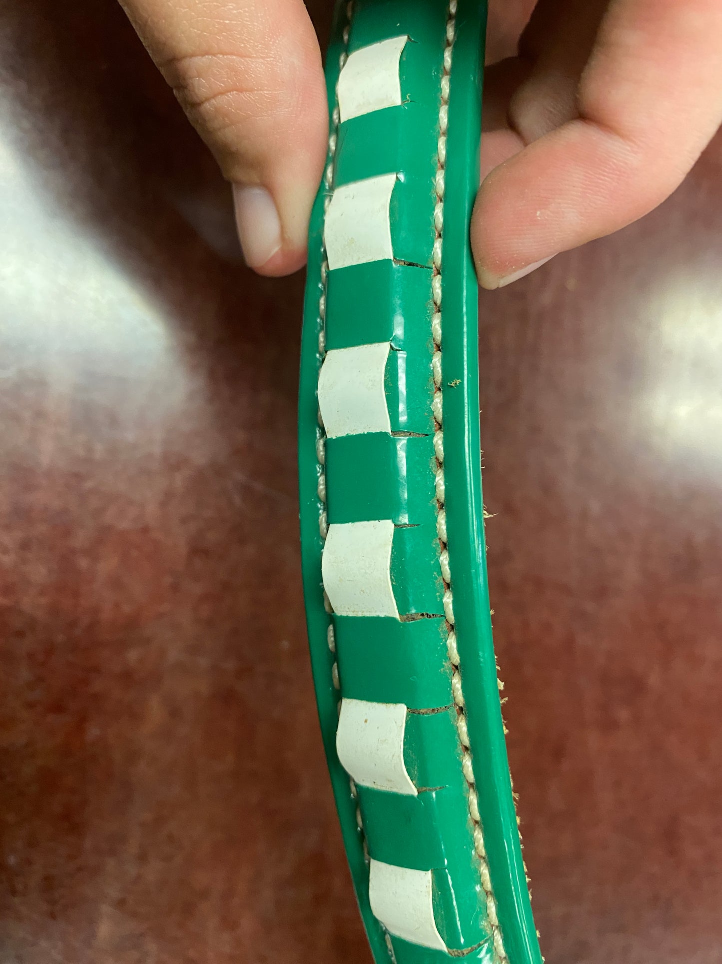 Pony Green/White Browband