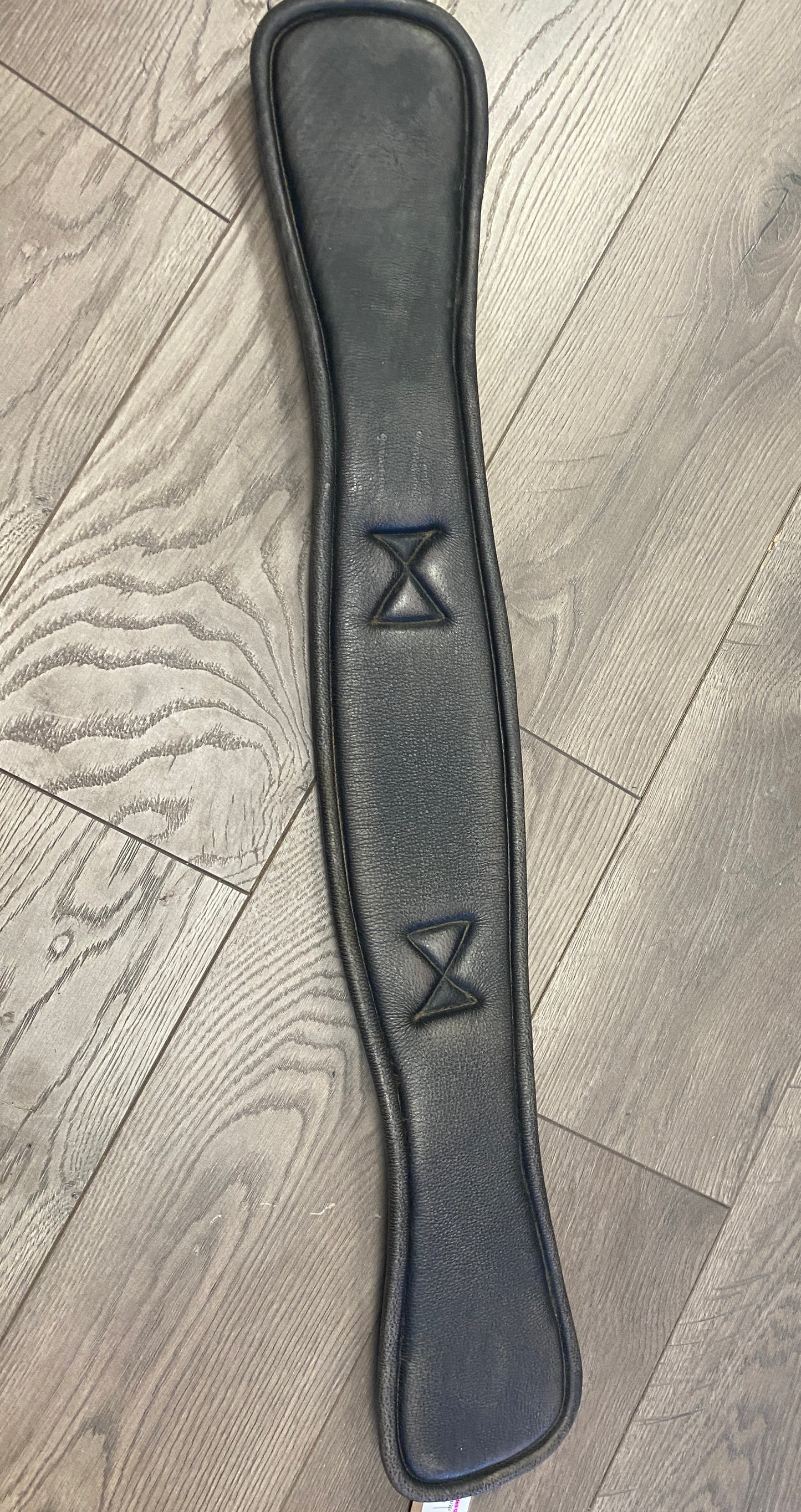 32” Black Padded Leather Dressage Girth