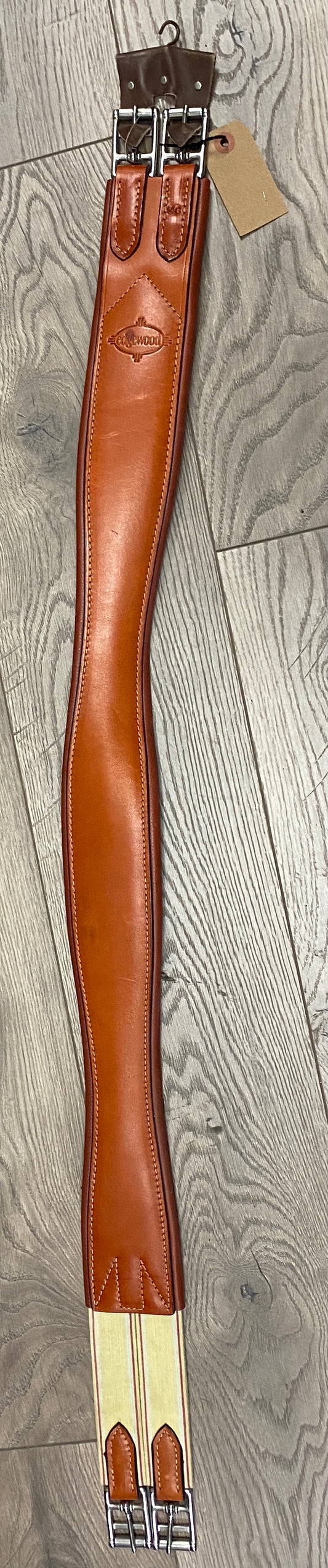 46” Edgewood Chestnut Plain 1-End Elastic Girth