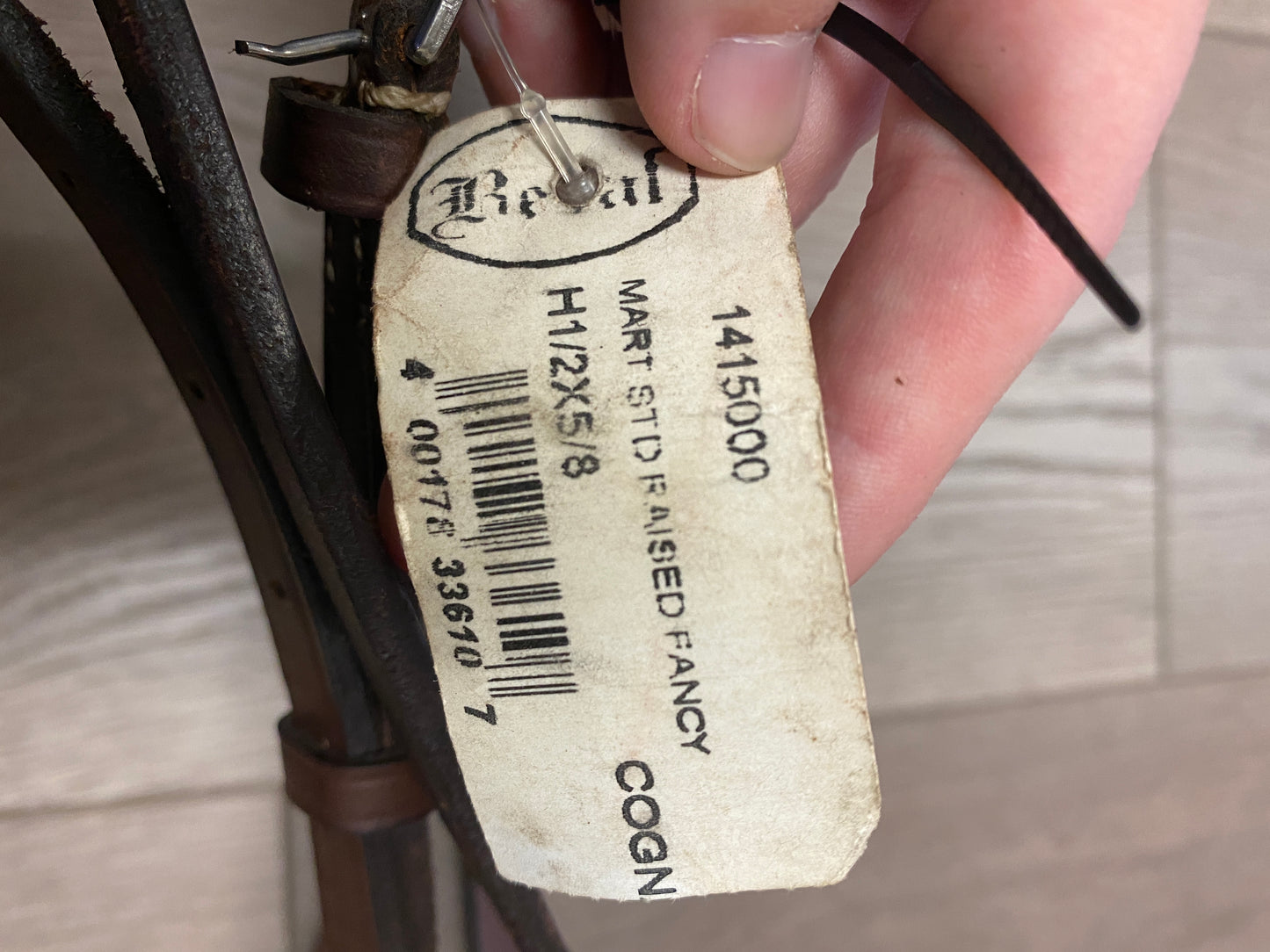 Full/Horse Beval Raised Fancy Stitch Standing Martingale