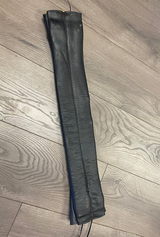 24” Black Leather Dressage Girth