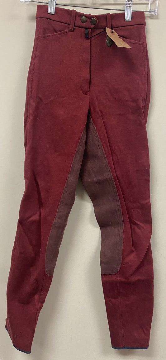 24 EquiComfort Burgundy Full Seat Breeches