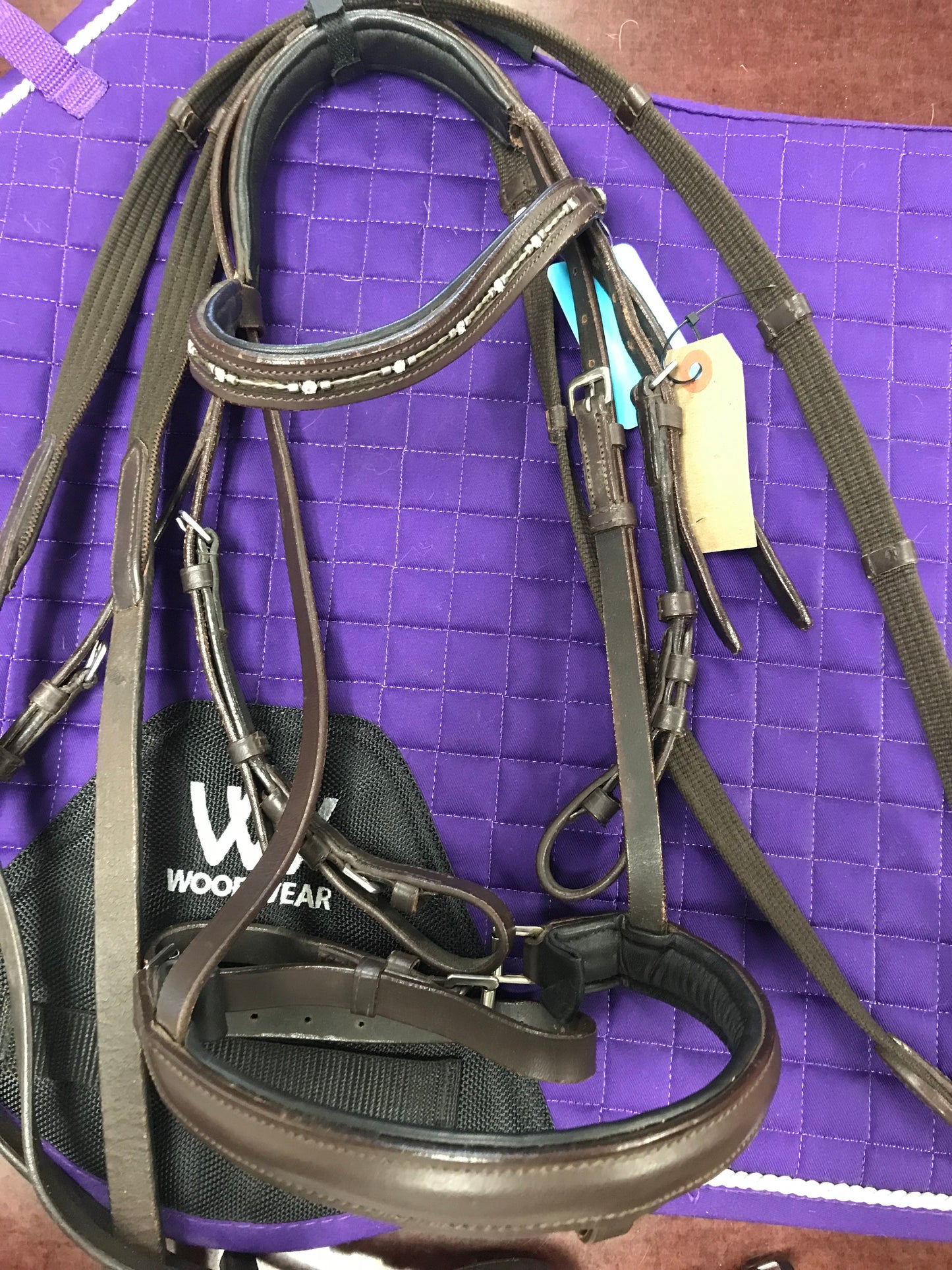 Pony brown dressage bridle