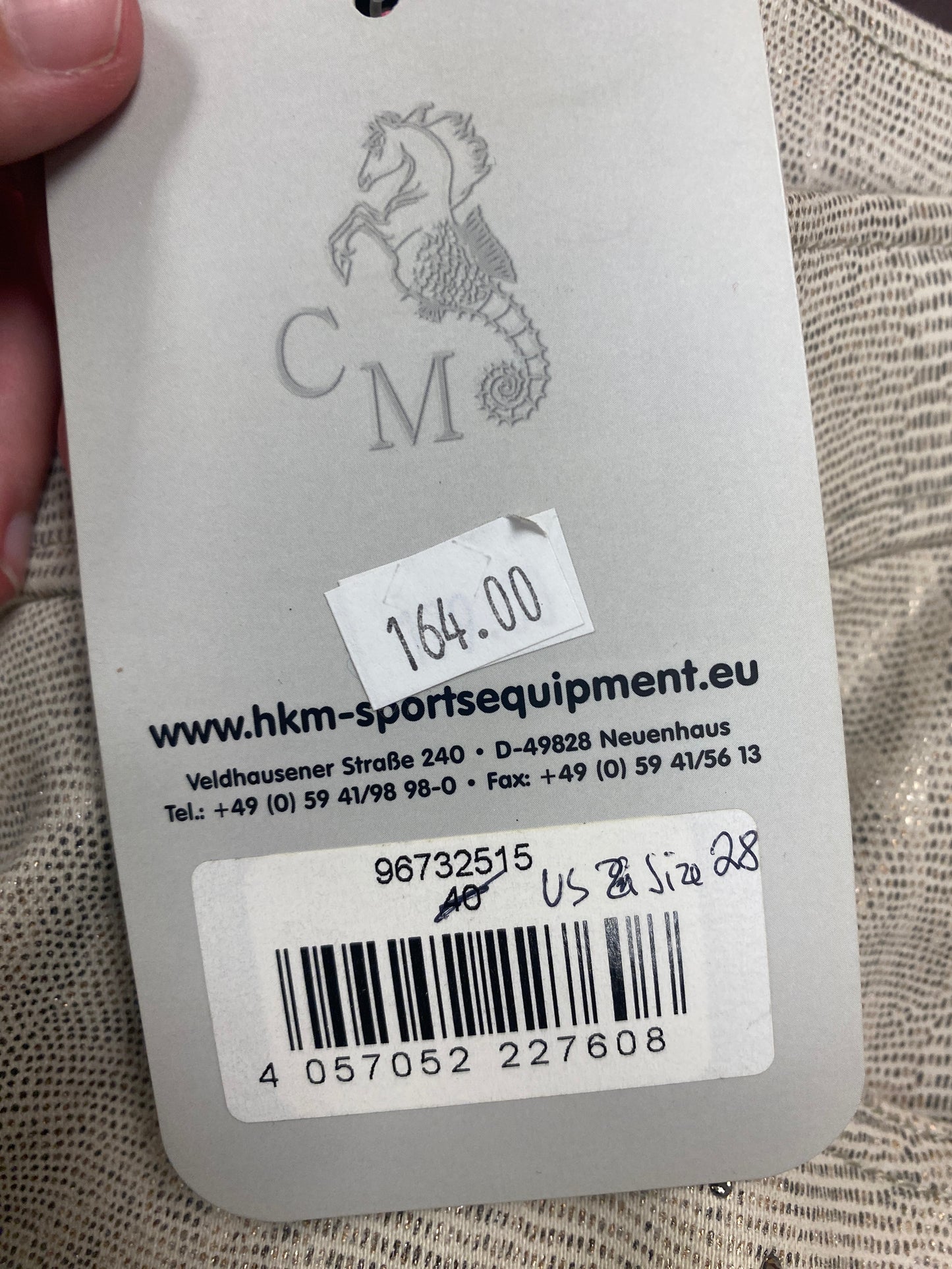 28 EquineCM HKM Cream Full Seat Breeches