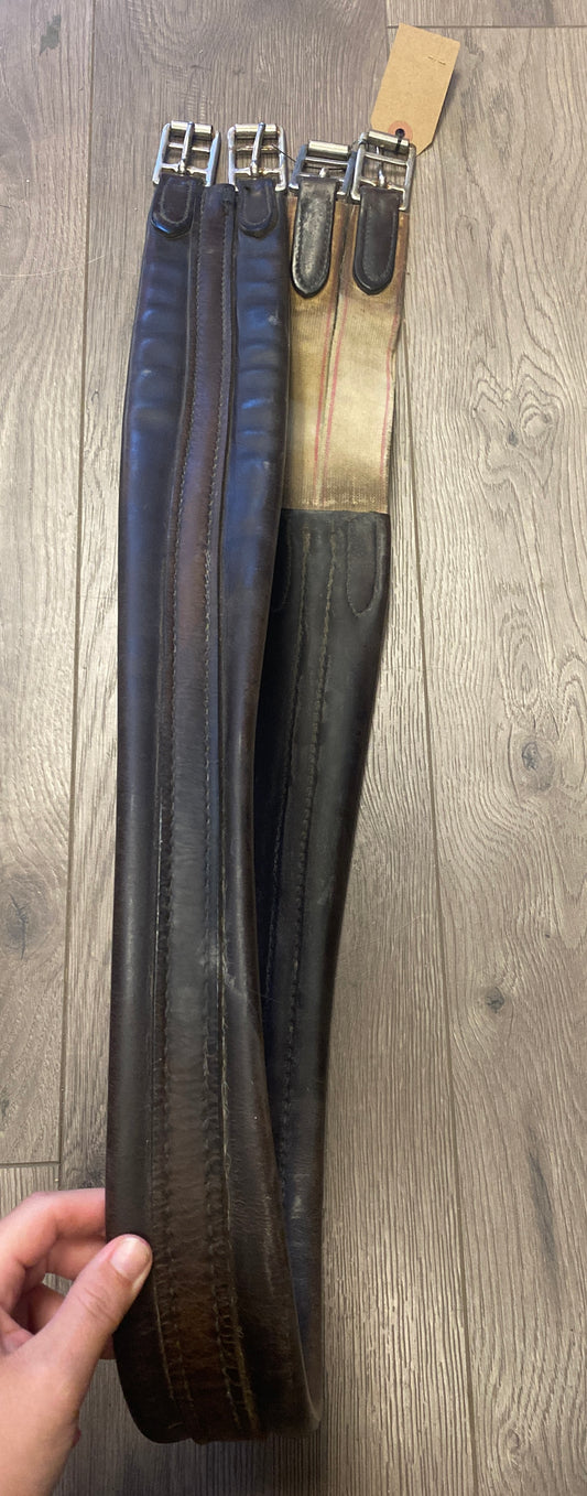 60” Brown Leather Girth