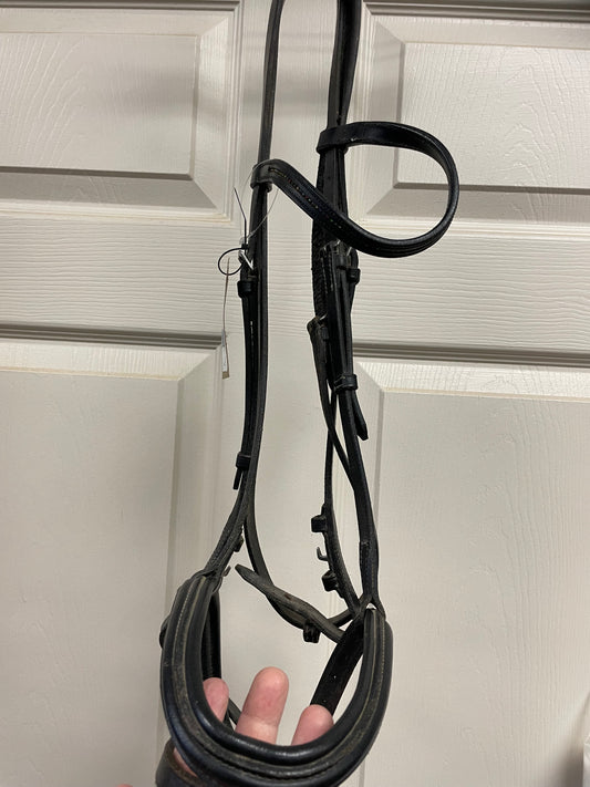 HORSE PLAIN RAISED PADDED DRESSAGE BRIDLE