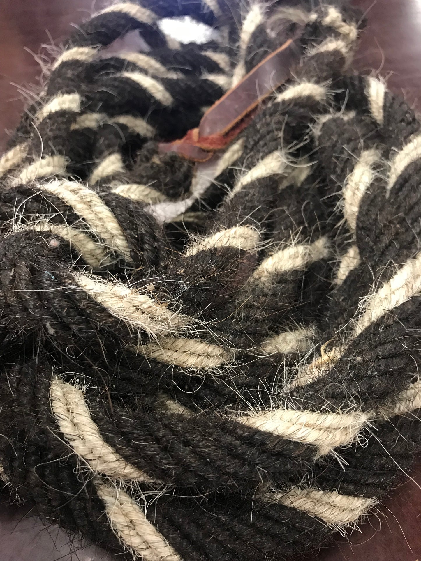 Horsehair mecate reins