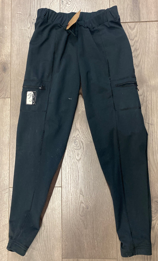 Large Black Polartech Full Seat Breeches