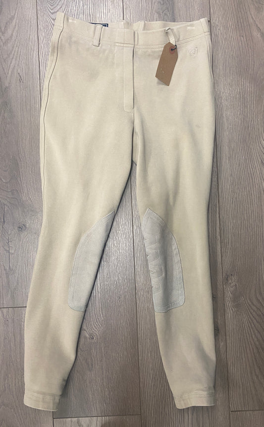 16 Ariat Tan Pull On Breeches