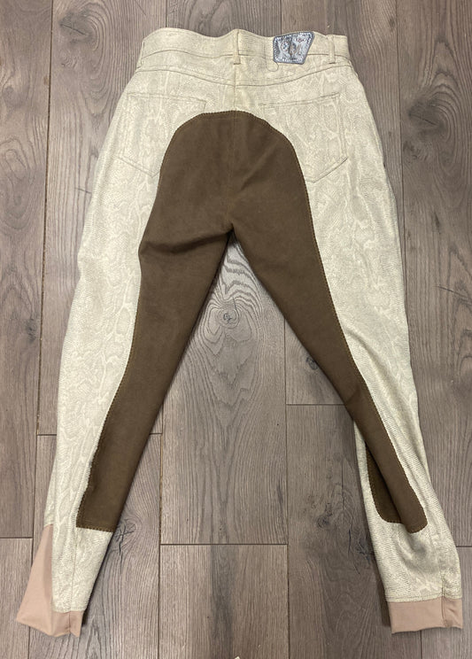 28 EquineCM HKM Cream Full Seat Breeches