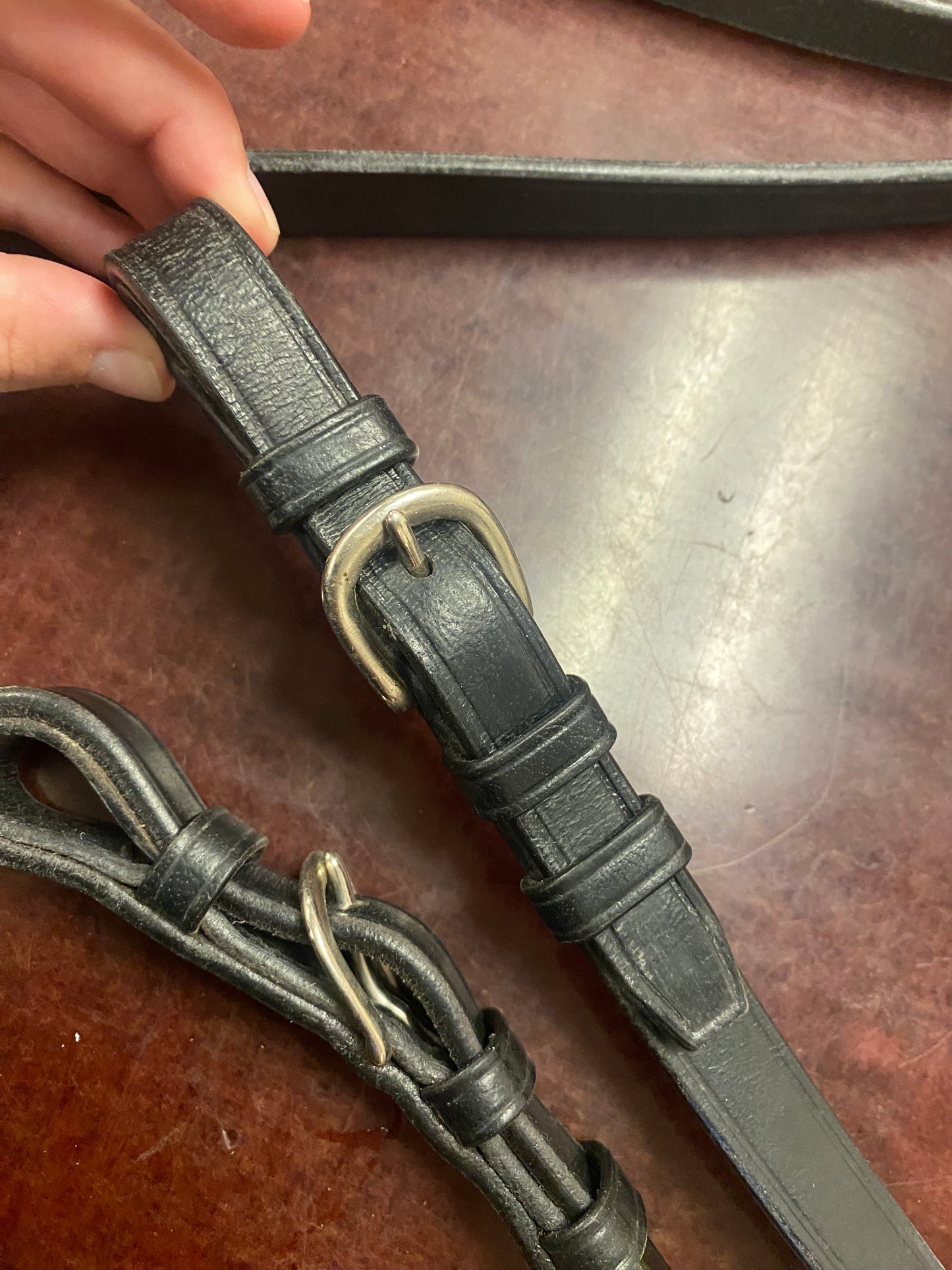 Black Plain Silverleaf Reins