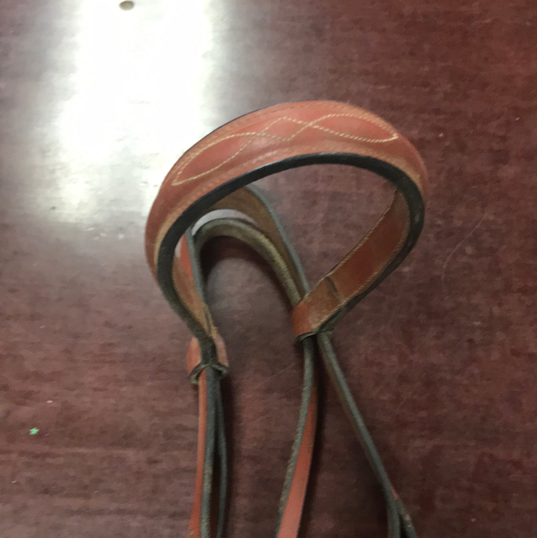 O/S size fancy raised snaffle bridle