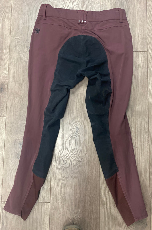 28 Burgundy ROMFH Breeches