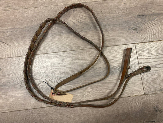 Brown Leather Laced Reins