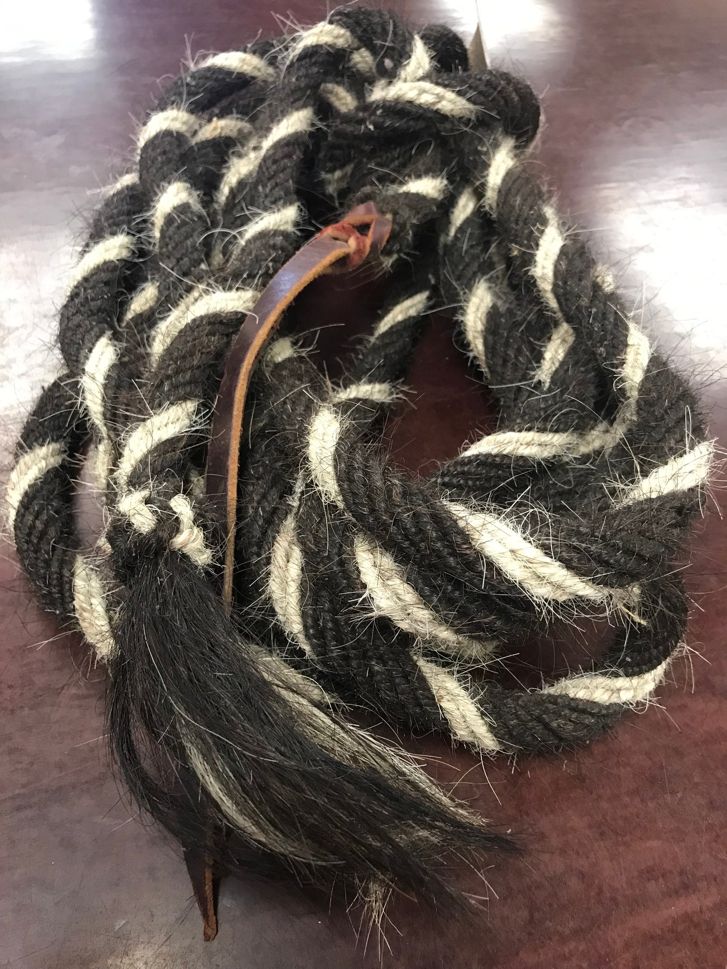 Horsehair mecate reins