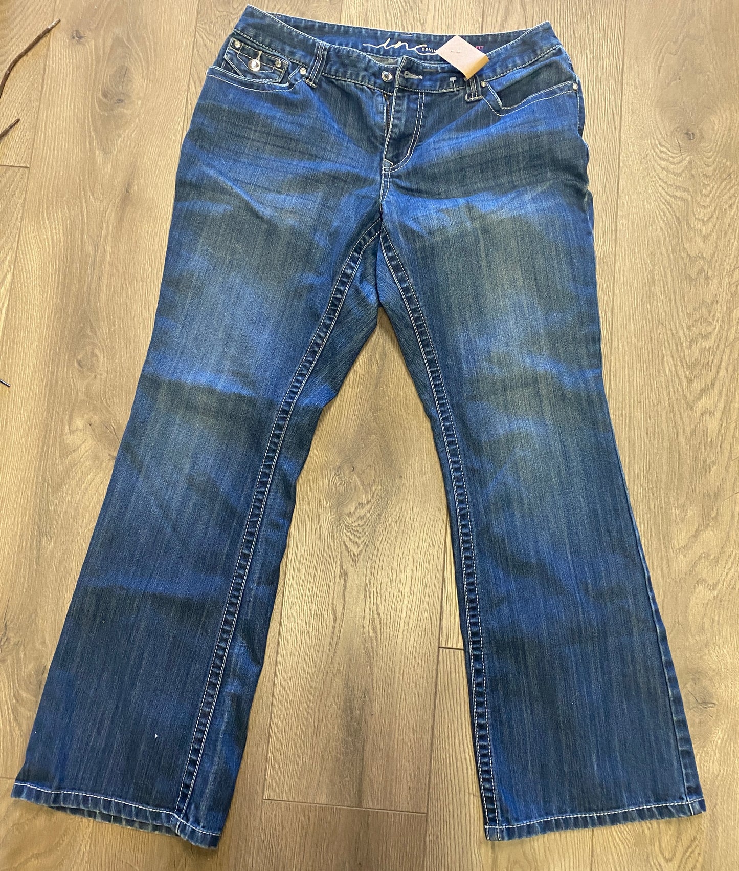 12 INC Denim Curvy Fit Bootleg Jeans