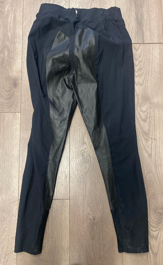 Large Black Kerrits Full Seat Breeches