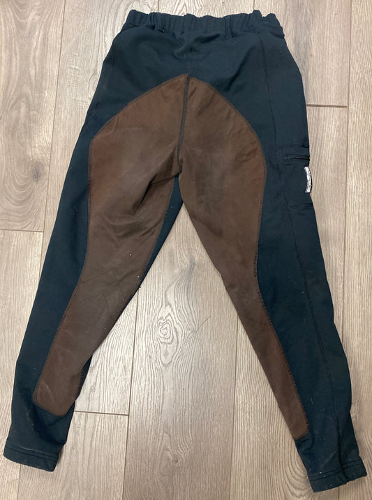 Large Black Polartech Full Seat Breeches