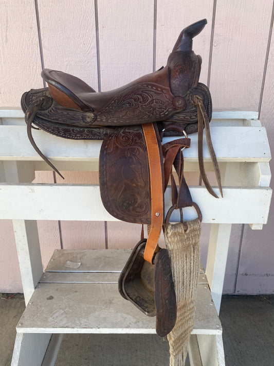 12” Pony Western Leather Saddle