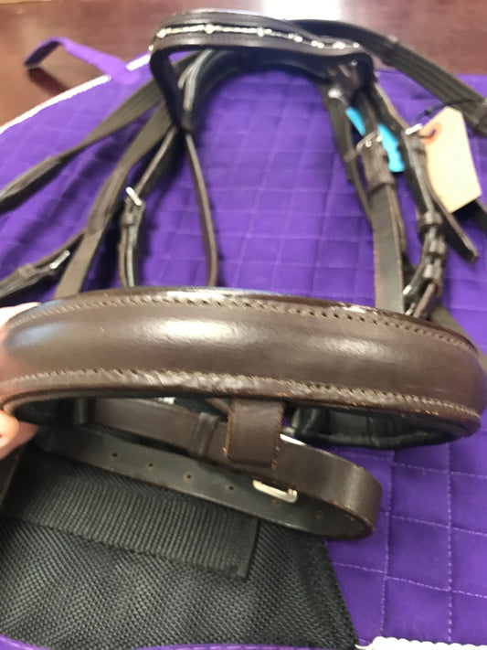 Pony brown dressage bridle