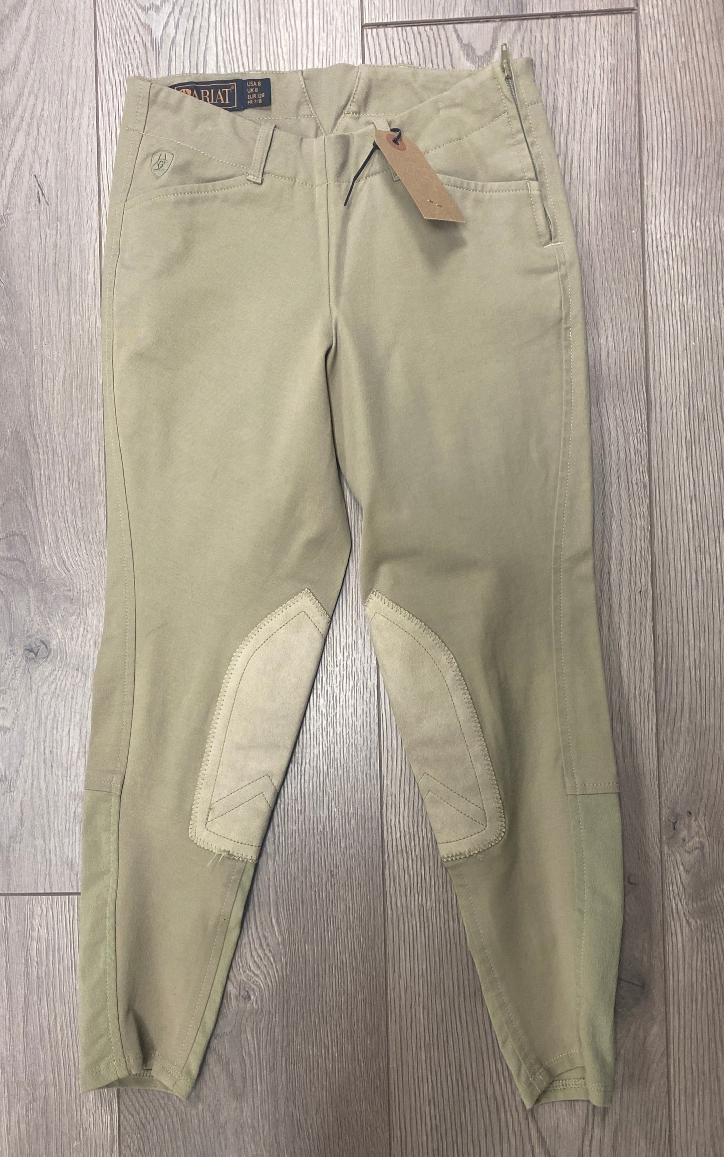 8 Ariat Tan Knee Patch Breeches