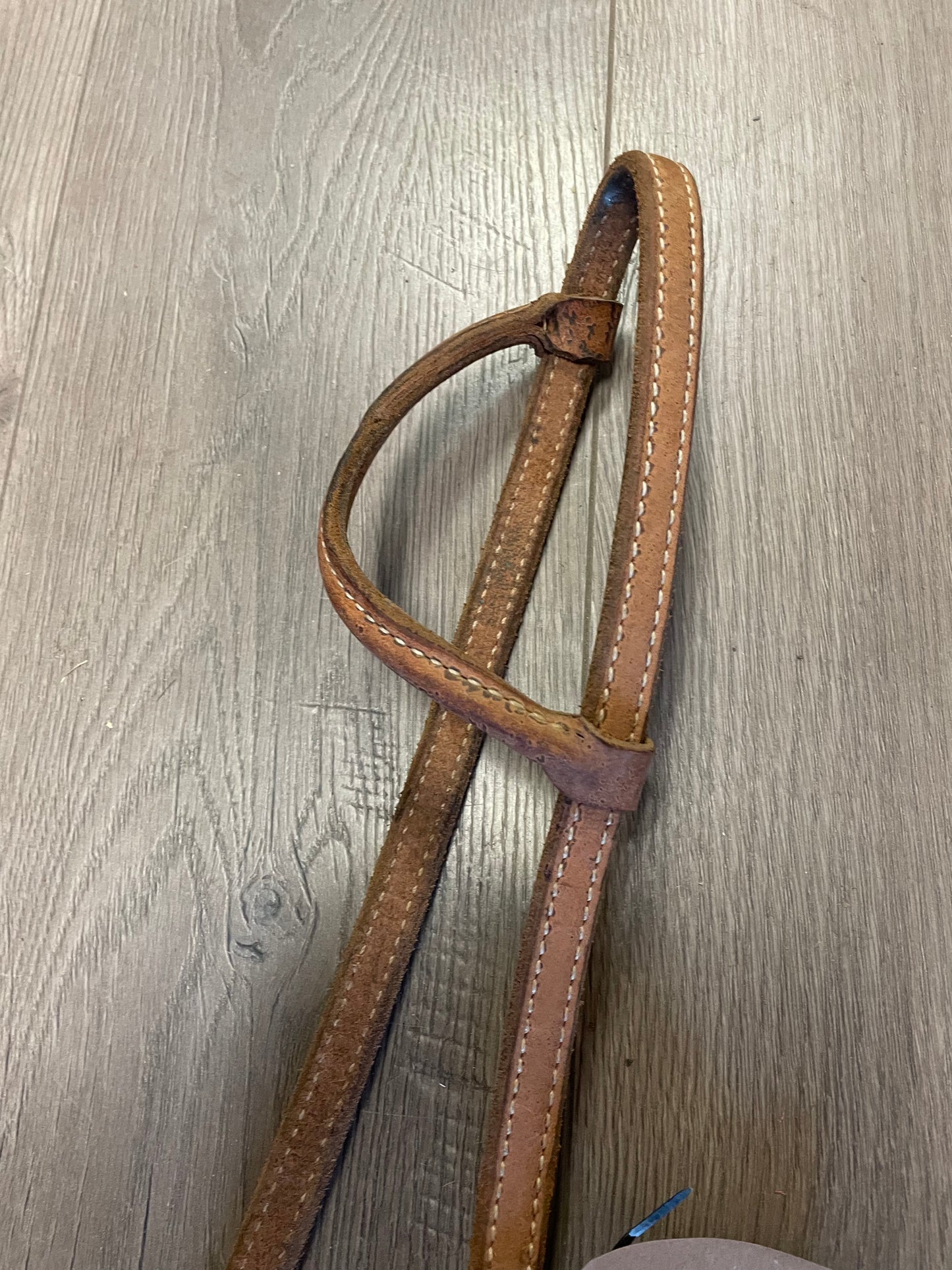 One Ear tan Headstall w/bit