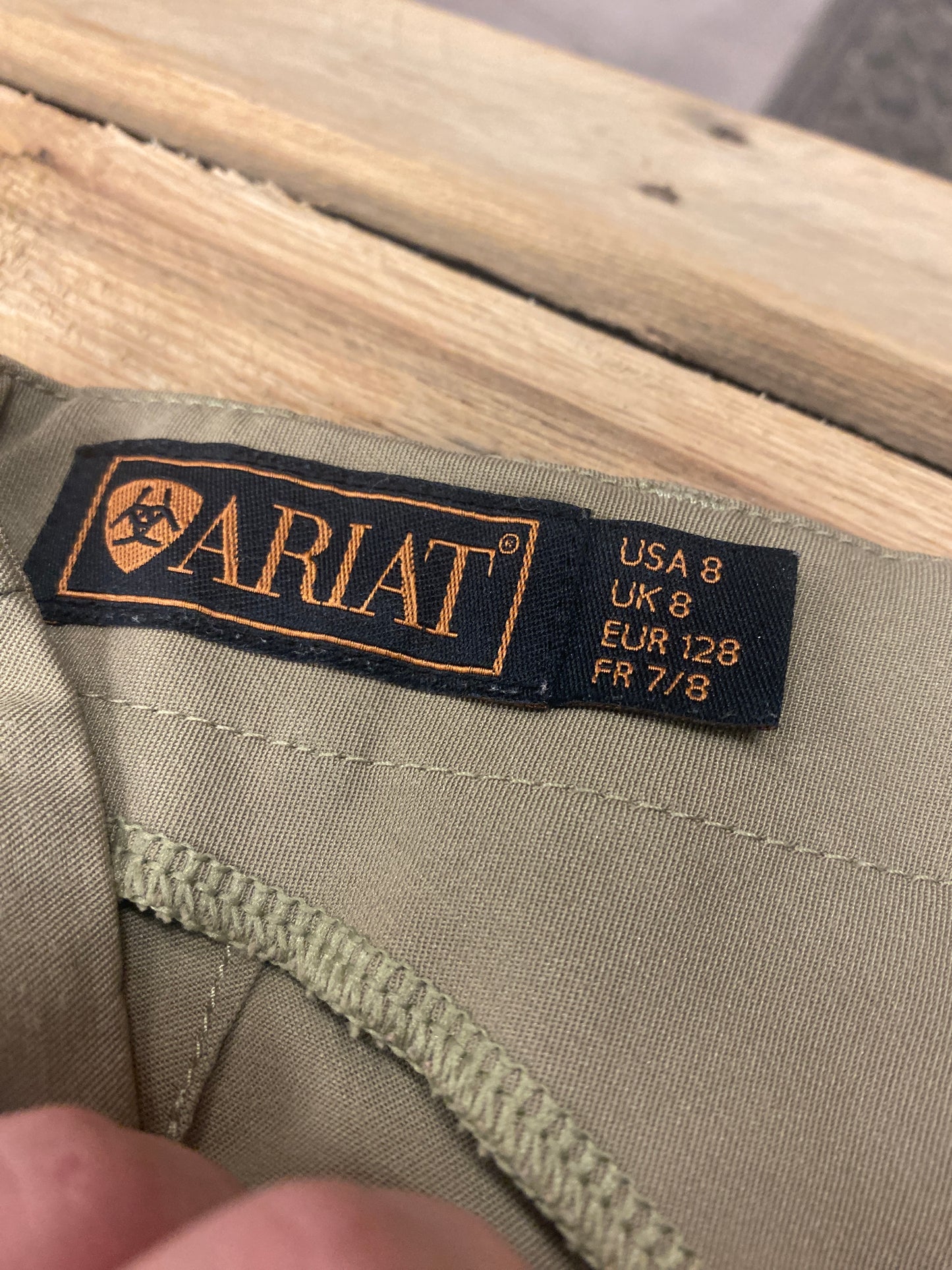 8 Ariat Tan Knee Patch Breeches