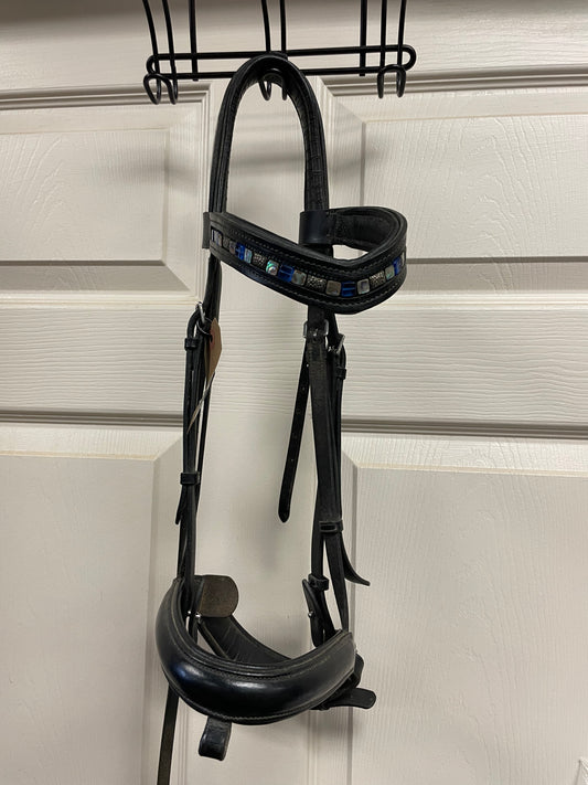 C Black Dressage Padded Bridle