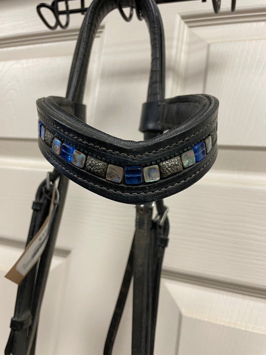 C Black Dressage Padded Bridle