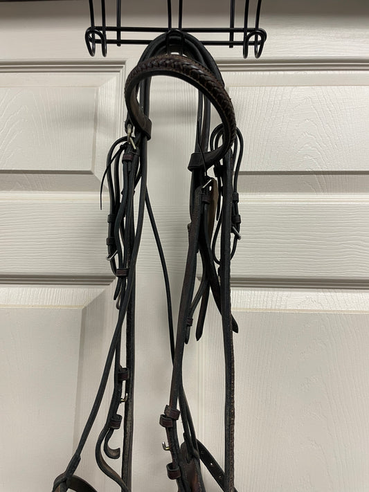 H Braided hunter bridle with  matching breastplate